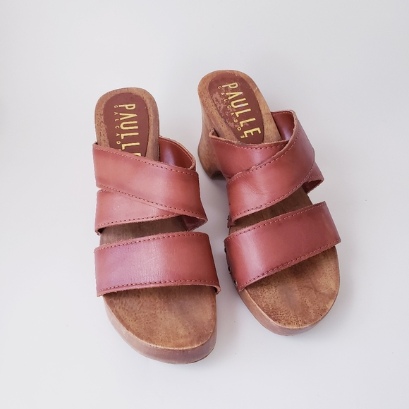Vintage Paulle Leather and Wood Sandals - Picture 13 of 13